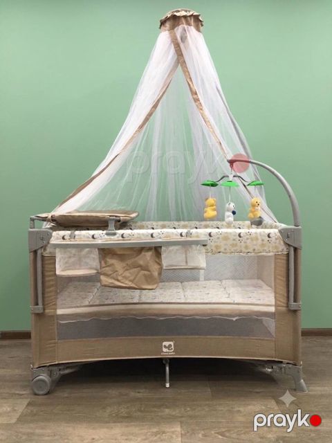 Manej-çarpayı Cool Baby, bej, 60x120x101 sm — Bakı