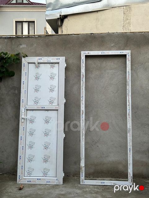 PVC qapı dəsti – Kruse profilli Məhsulun tərkibi: - 1 ədəd ağ rəngli — Sumqayıt