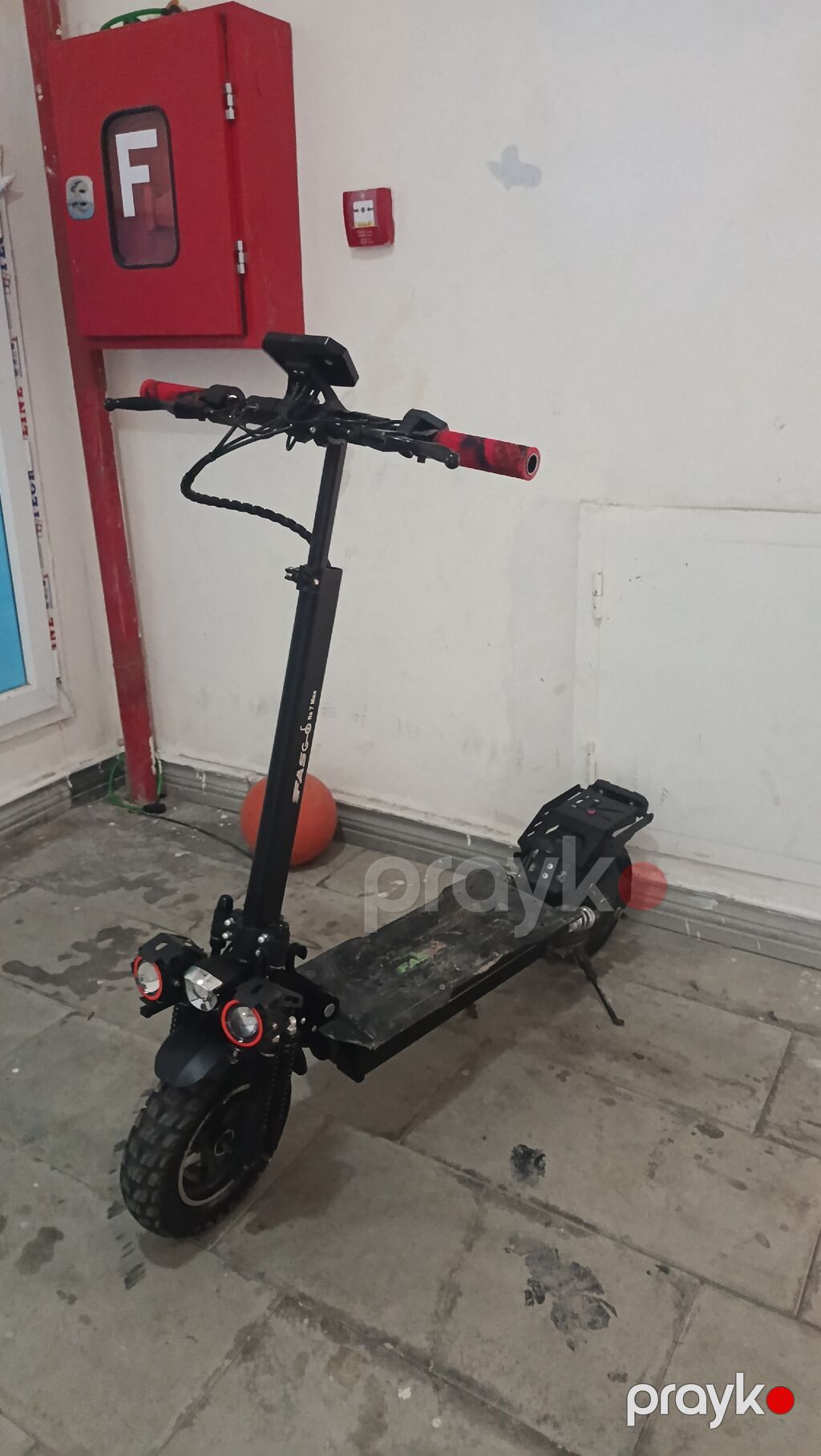 Güclü elektrik skuter - İki ön LED proyektor farası və arxa işıq — Skuterlər, Qobu (2)
