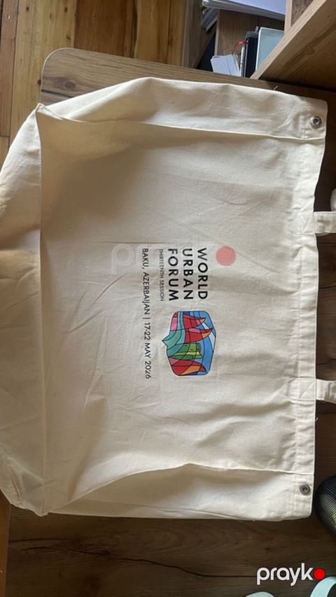 WUF13 Eco Çanta Məhsul: Parça (kanvas) tote çanta – World Urban Forum — Bakı