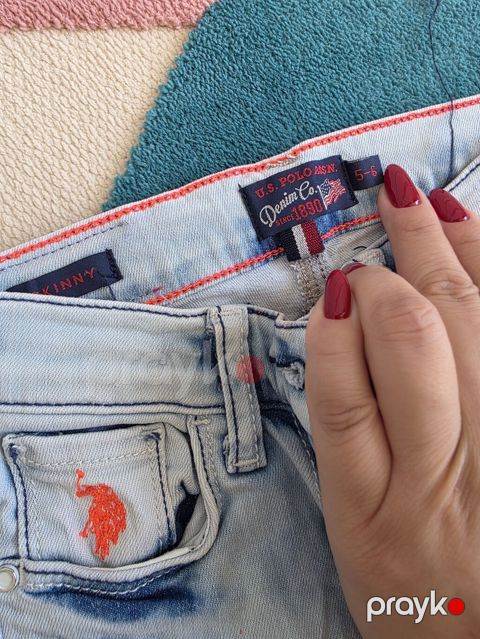 U.S. Polo Assn. uşaq cins şalvarı - Model: Skinny - Ölçü: 5–6 yaş — Bakı