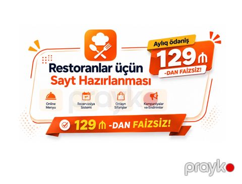 Restoranlar üçün veb sayt hazırlanması — Bakı