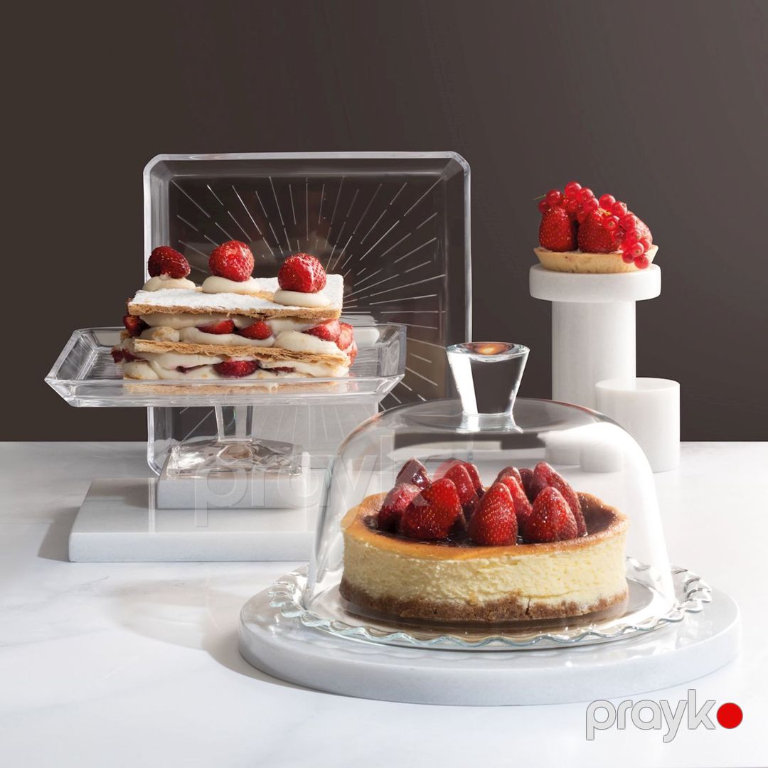 Tort qabı Pasabahce Patisserie 26.4x15.8 sm, şəffaf, şüşə, qapaq ilə — Mallar, Bakı (3)