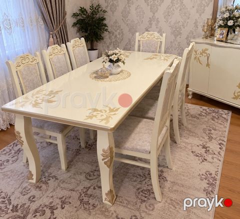 Masa (açilan) + 6 stul.370 azn. Temiz taxda el islemesi Hec bir — Bakı