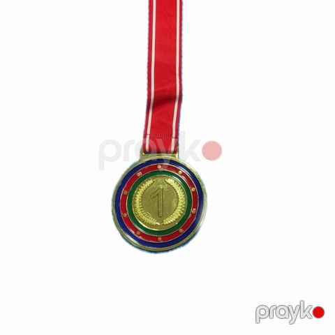 Medal WS0262 birinci yer üçün, qızılı, yumru, 8 sm — Bakı