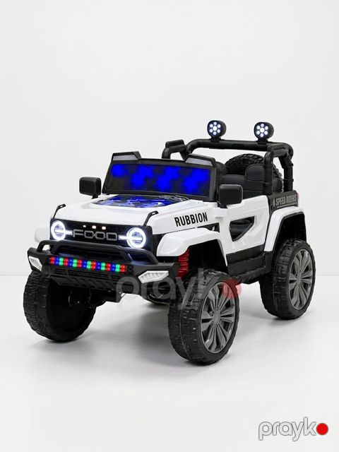 Uşaq elektrik avtomobili SN-773542, 8 yaşa qədər, ağ/göy — Bakı