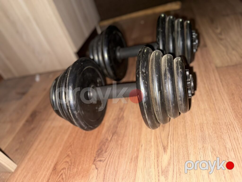 Tənzimlənən dambbell dəsti – ikili - Material: Polad/gizli metal — Dumbbellər, barbelər, diskləri, Bakı (4)