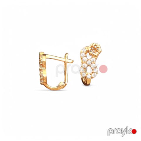 Sırğa uşaqlar üçün Trendgold_683, qızıl 585 əyar VJ893604 — Bakı