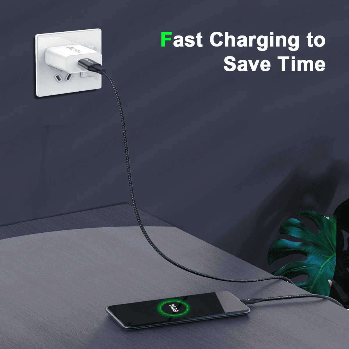 Kabel 1HORA USB to Type C 2.4A 1M CAB249 Black — Mallar, Bakı (3)