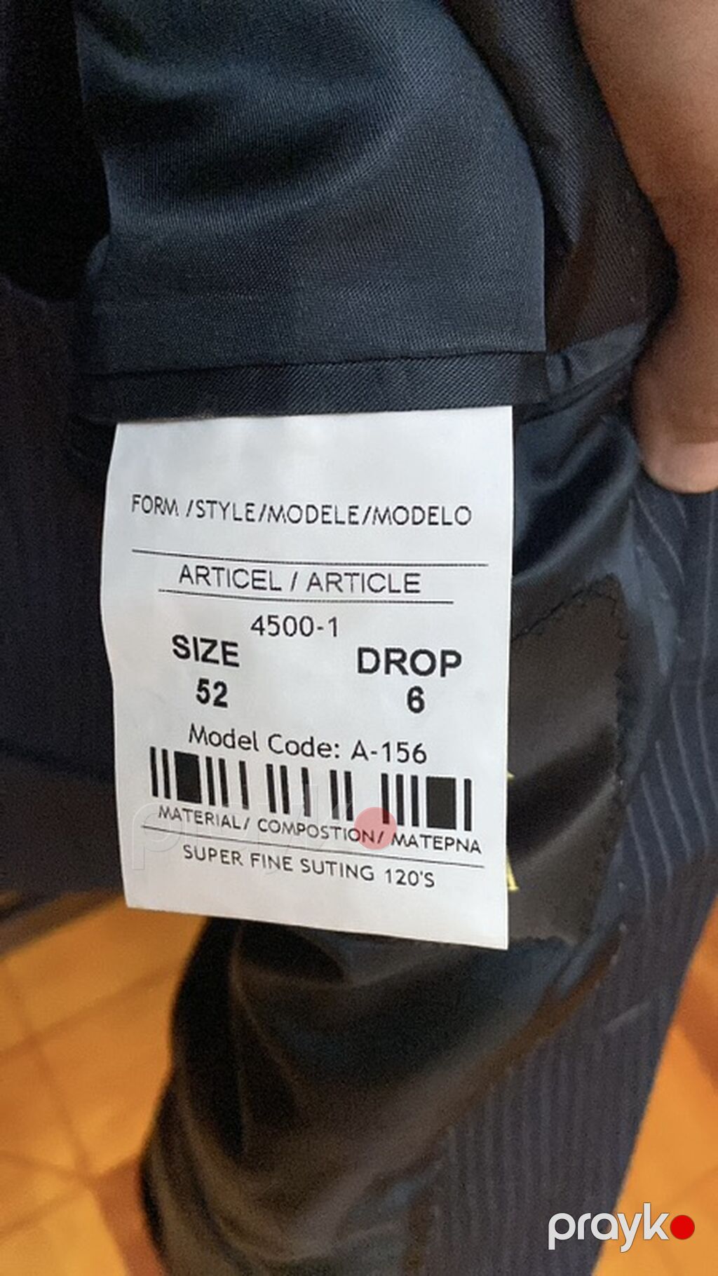 Kişi kostyum gödəkçəsi – Bottega - Rəng: tünd göy (navy) üzərində incə — Caketi, Masazır (5)
