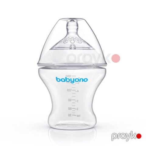 Sancı əleyhinə qida şüşəsi Babyono Natural Nursing, 180 ml — Bakı