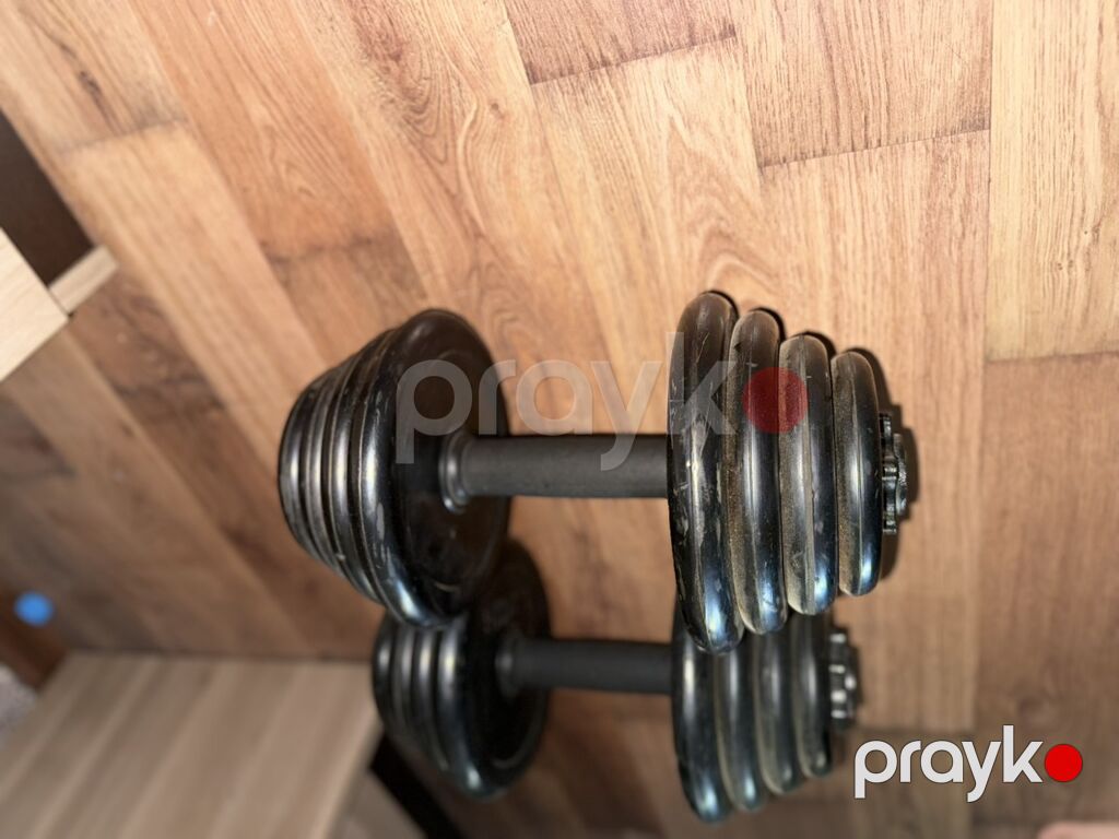Tənzimlənən dambbell dəsti – ikili - Material: Polad/gizli metal — Dumbbellər, barbelər, diskləri, Bakı (2)