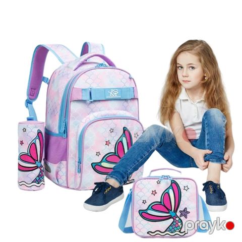 Məktəb çantası dəsti azr2832 Jasmin Purple, 3 parça — Bakı