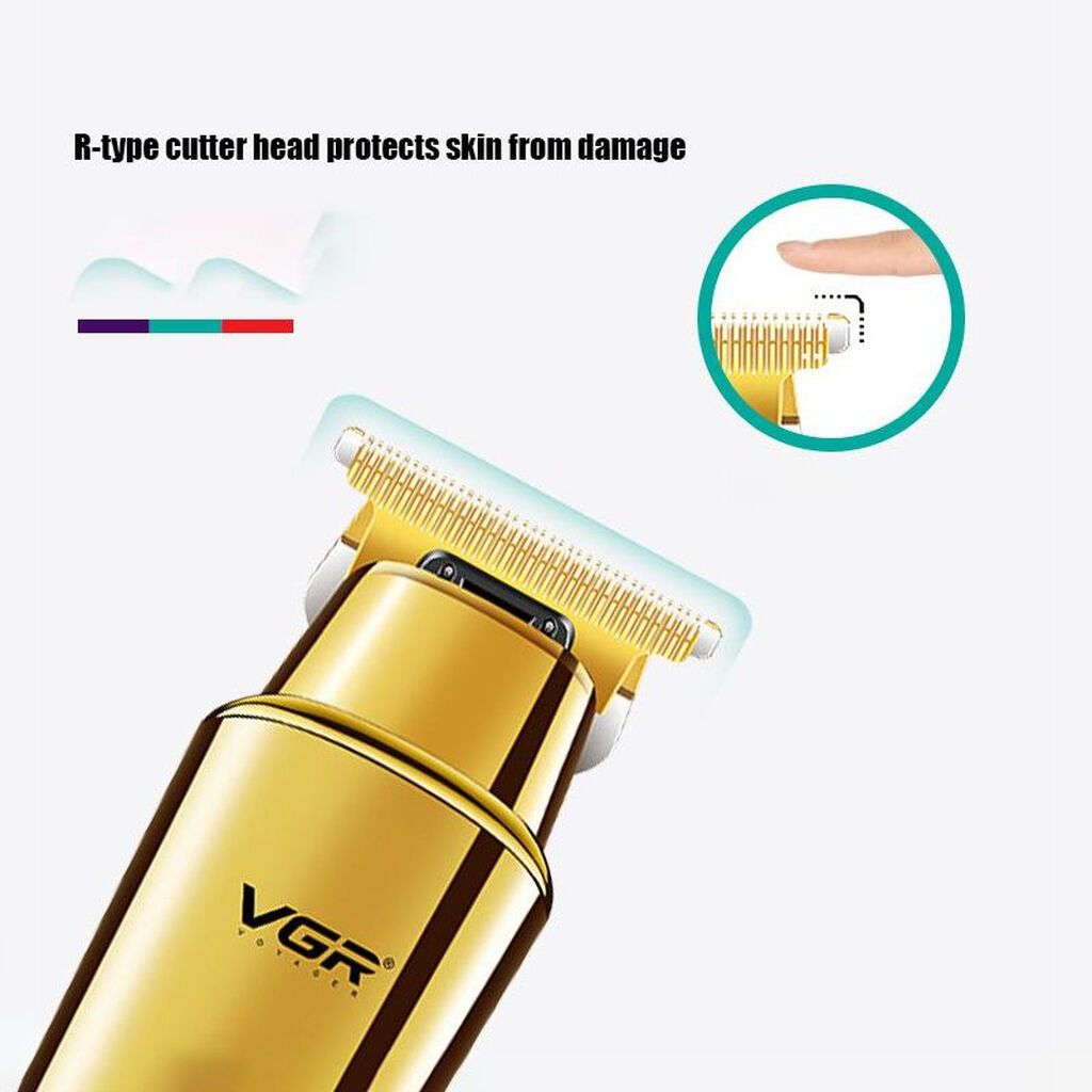 Trimmer VGR 947 - 6000RPM / 2000MAH - 500Dəqiqə / Cord/Cordless Typc — Saç kəsmə maşınları, Bakı (7)