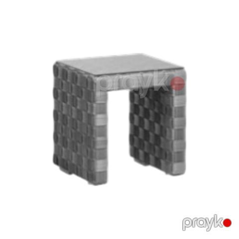 Bağ yan masa Artie Tatta A096D2, metal karkas, 50x50x50 sm, charcoal wicker — Bakı