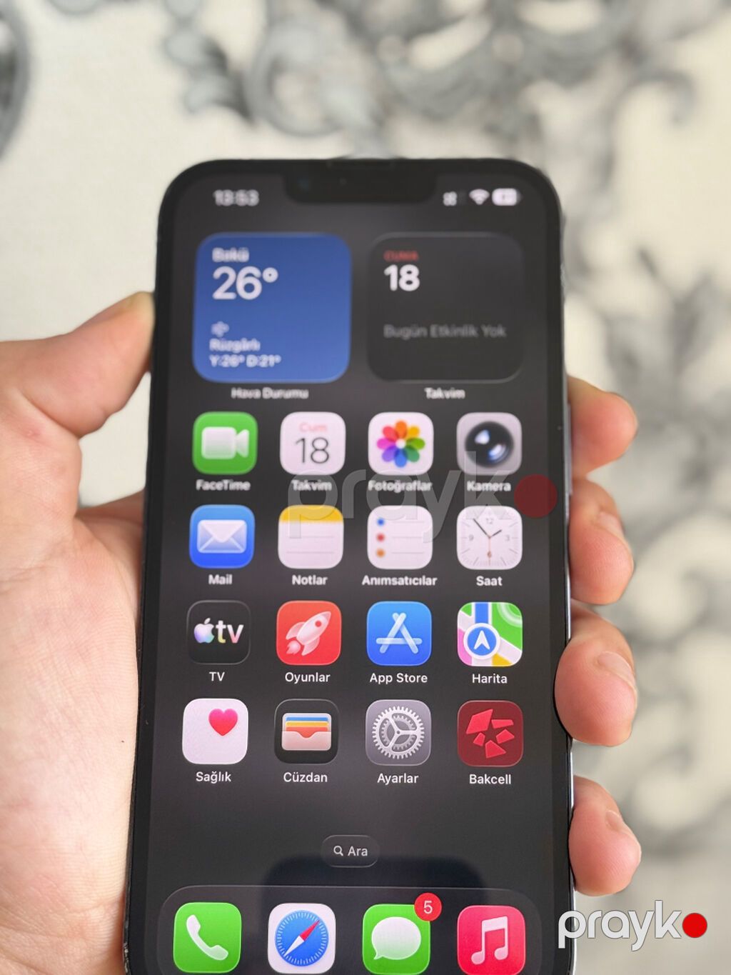 IPhone 13 Pro, 128 GB, Blue Titanium, Simsiz şarj, Face ID — Apple iPhone, Gəncə (7)