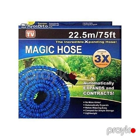 Suvarma şlanqı Magic Hose, uzanan, püskürdücü ilə, göy, 22.5 m — Bakı