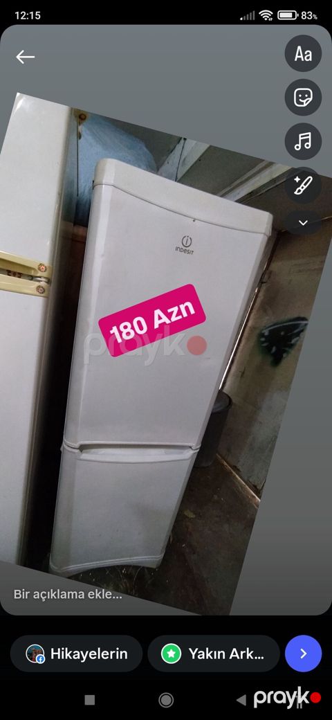 Indesit iki qapılı soyuducu - Marka/model: Indesit (üst qapı — Digah