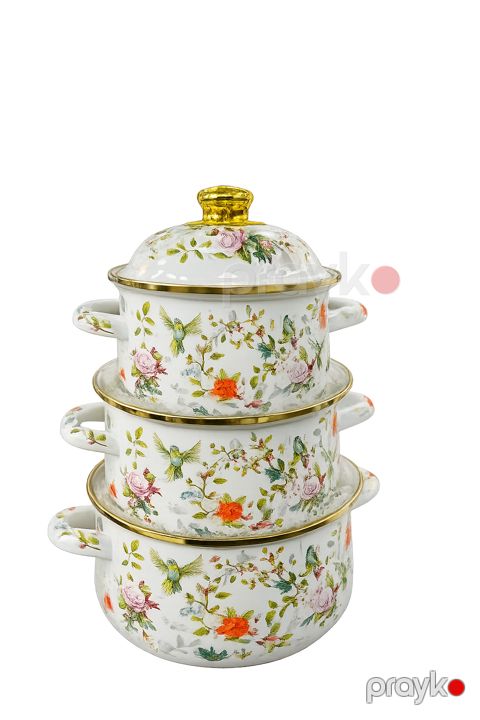 Qazan dəsti 24770106, metal, ağ, 6 parça — Bakı