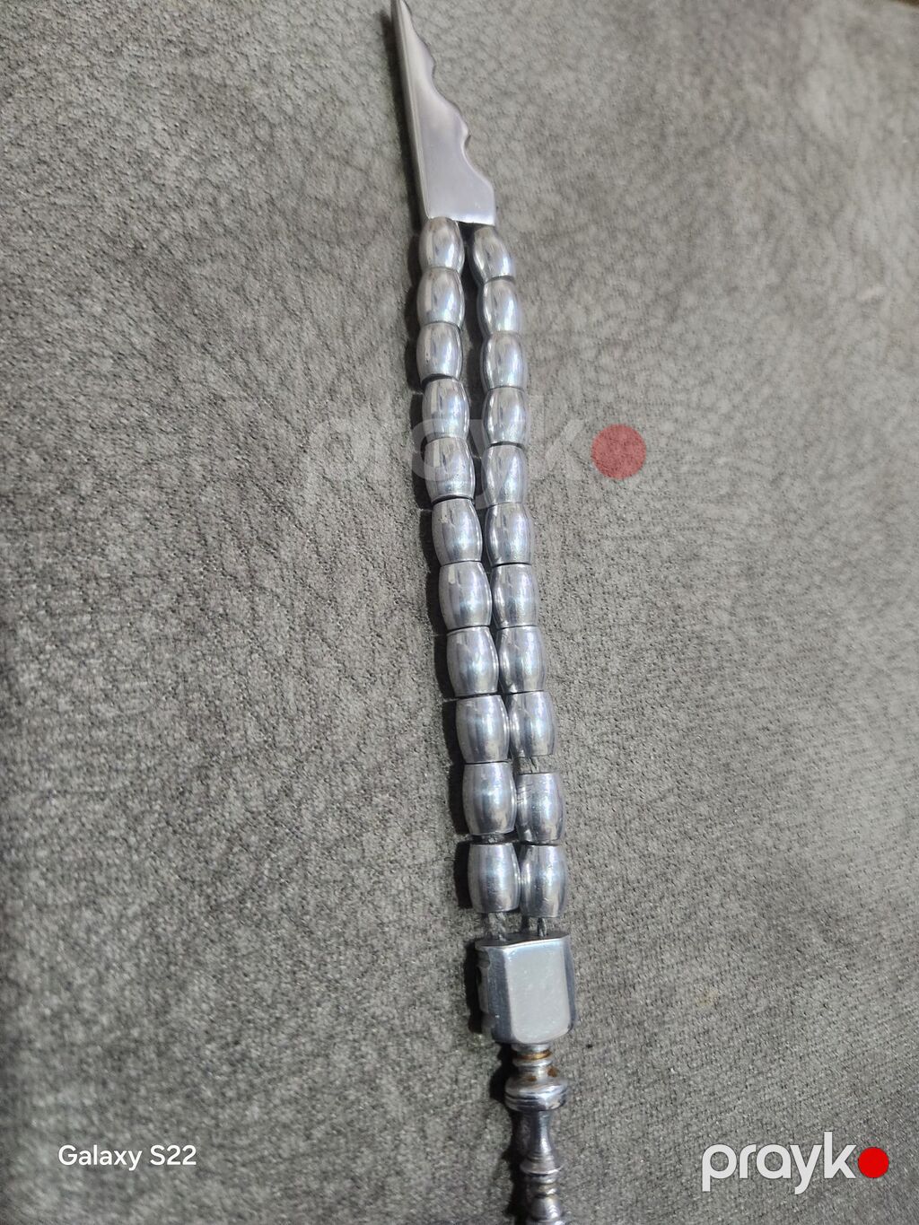 Metal təsbeh – xüsusi dizaynlı - Material: tam metal, parlaq xrom ton — Uca bilərziklər, Digah (3)