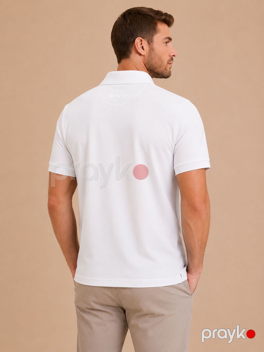 Polo kişilər üçün A1967, ağ, pambıq, ölçü 3XL — Mallar, Bakı (2)