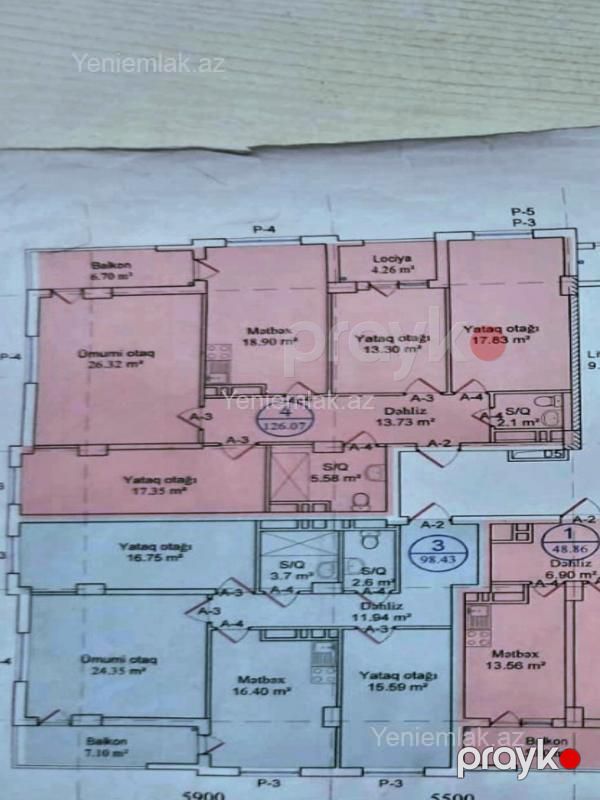 Satılır 3 otaqlı Bina evi menzil (Yeni tikili), 98.43 m², Nizami rayonu — Mənzil, Bakı (9)