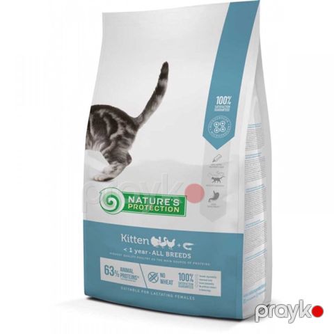 Quru yem Nature's Protection Kitten, pişik balaları üçün, quş əti ilə 1 kq çəki ilə — Bakı