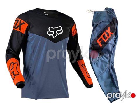 Motosikl geyim dəsti Fox Flexair Mach One, tünd boz/narıncı/qara, ölçü 38 — Bakı