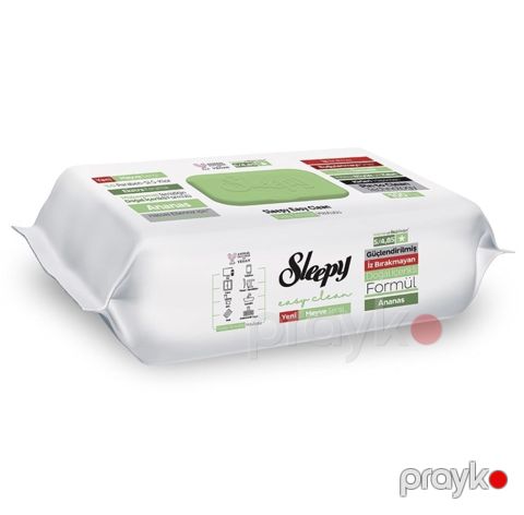 Nəm salfetlər Sleepy Easy Clean Ananas, 100 əd — Bakı