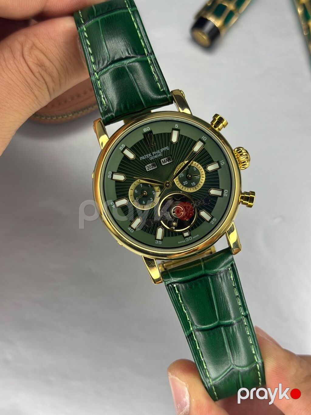 Patek Philippe avtomatik qol saatı – yaşıl temalı lüks dizayn — Qol saatları, Bakı (3)