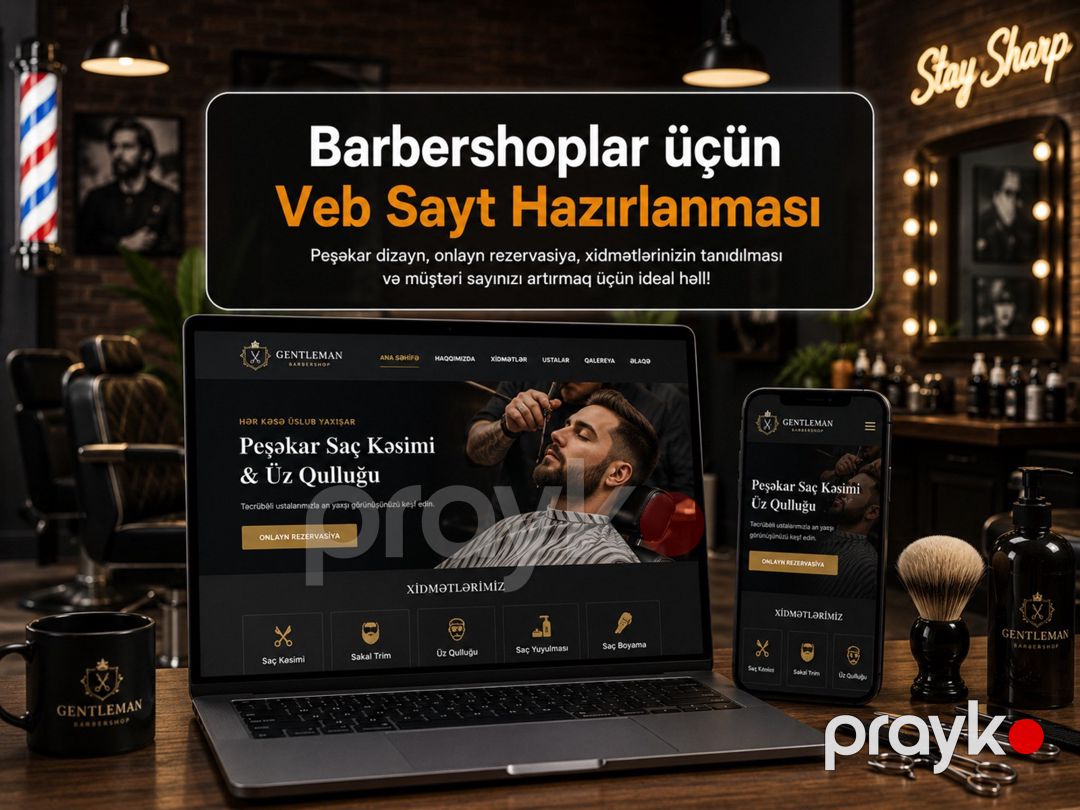 Barbershoplar üçün veb sayt hazırlanması — Reklama, IT, marketing, Bakı (2)