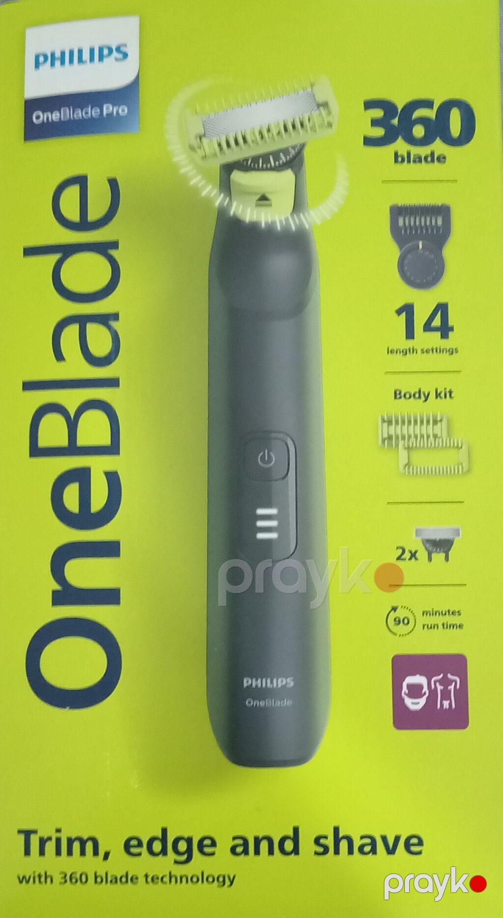 Phılıps OneBlade Pro QP6542/15 – 360 bıçaqlı üz və bədən üçün — Saç kəsmə maşınları, Gəncə (4)