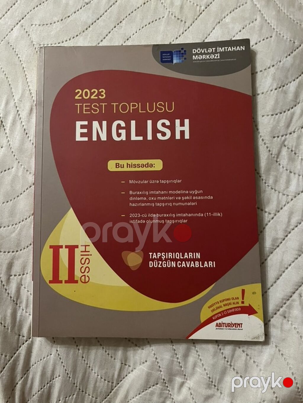 “English – 2023 Test Toplusu” (DİM), 2 hissə Təsvir: - DİM tərəfindən — Kitablar, Bakı (2)