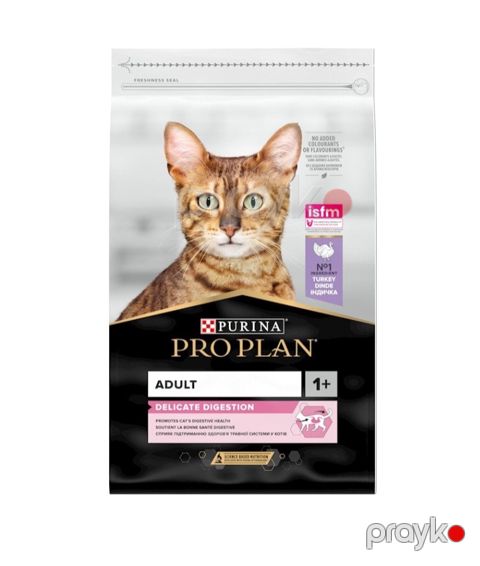 Quru yem Purina Pro Plan Delicate Digestion yetişkin pişiklər üçün hindquşu ilə 1 kq çəki ilə — Bakı