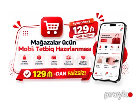 Mağazalar üçün onlayn satış mobil proqram hazırlanması — Bakı