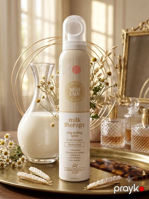 Saç lakı NishLady Milk Therapy Ring Styling Spray 200 ml — Bakı