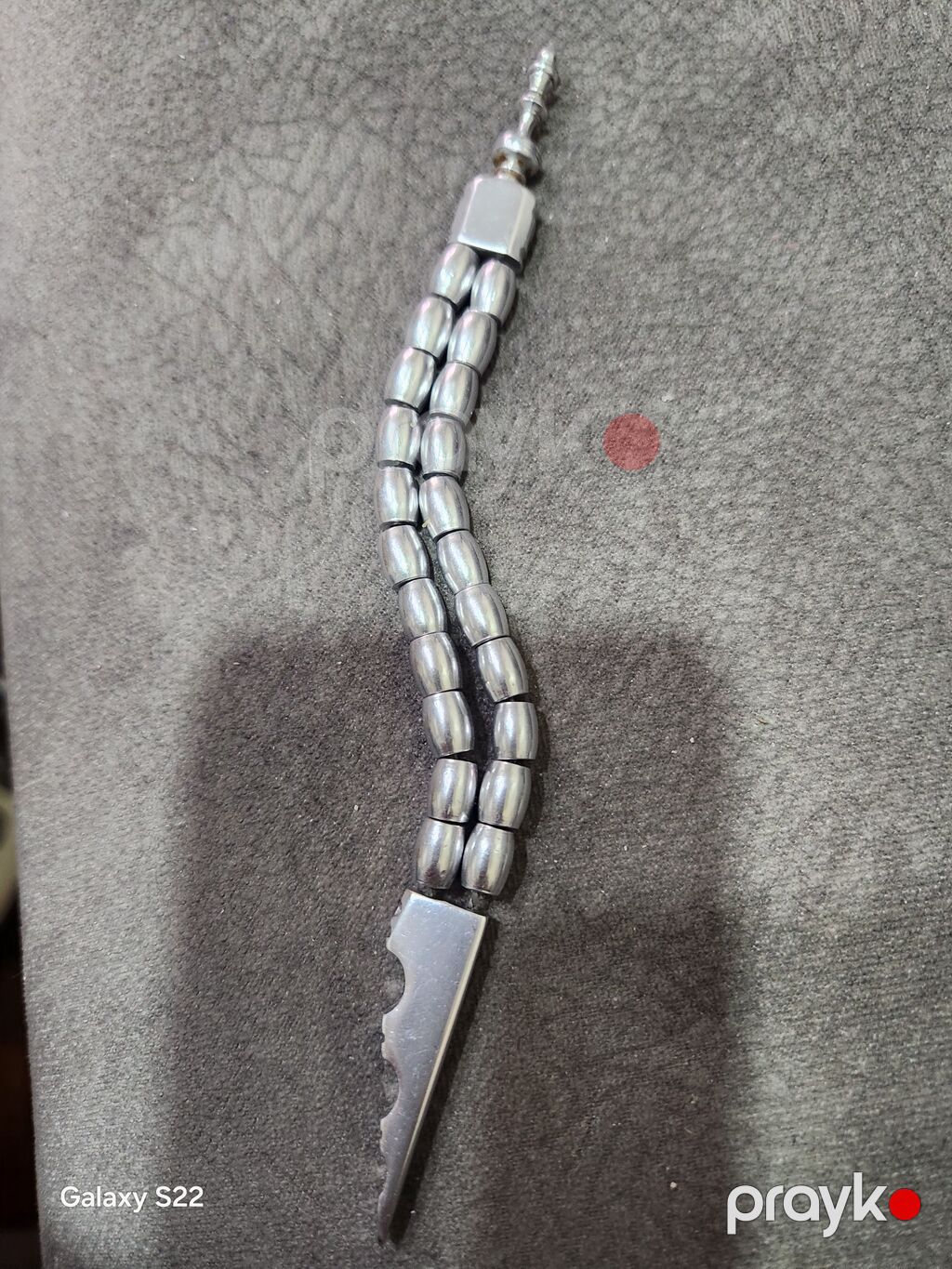 Metal təsbeh – xüsusi dizaynlı - Material: tam metal, parlaq xrom ton — Uca bilərziklər, Digah (4)