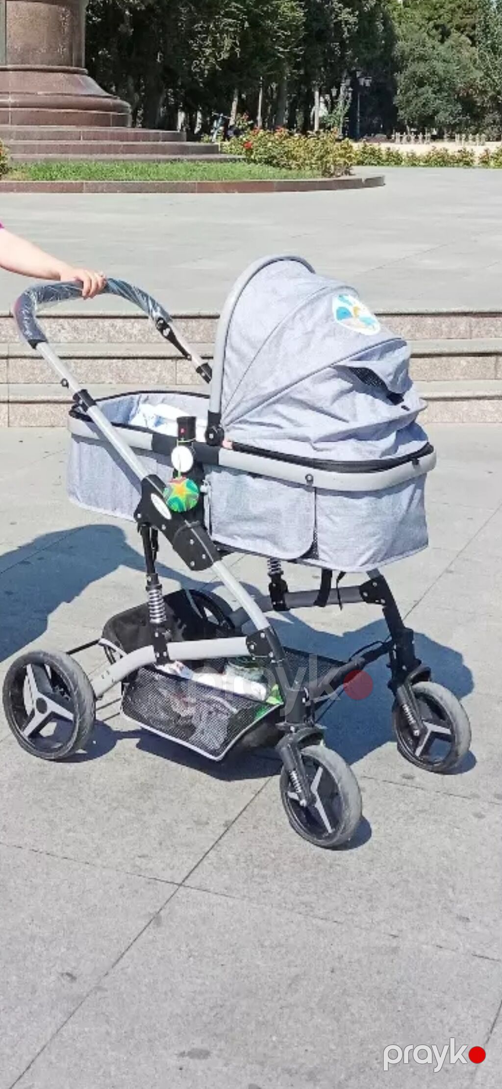 Uşaq arabası – Baby Home markası, boz rəng. Xüsusiyyətlər — Arabalalar, Gəncə (2)