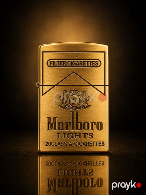 Alışqan Marlboro, metal, qızılı, 0.4 ml — Bakı