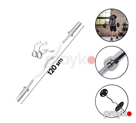 Ştanq üçün qrif WS0095 120 sm, gümüşü — Bakı