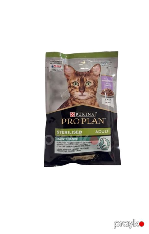 Nəm yem Purina Pro-Plan sterilsed, hinduşka sous, 85 q — Bakı