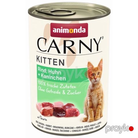 Konserv pişiklər üçün Animonda Carny Kitten mal əti, toyuq və dovşan, 400 q — Bakı