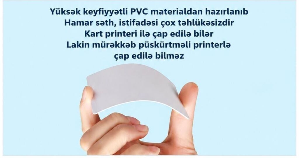 NFC215 (504 Bytes) boş PVC kartlar - Çip: NTAG215, 504 bayt yaddaş — USB fləş yaddaş, Bakı (2)