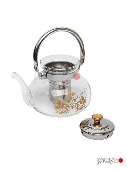 Dəmləmə çaydanı 6921-606, şüşə, şəffaf, 800 ml — Bakı