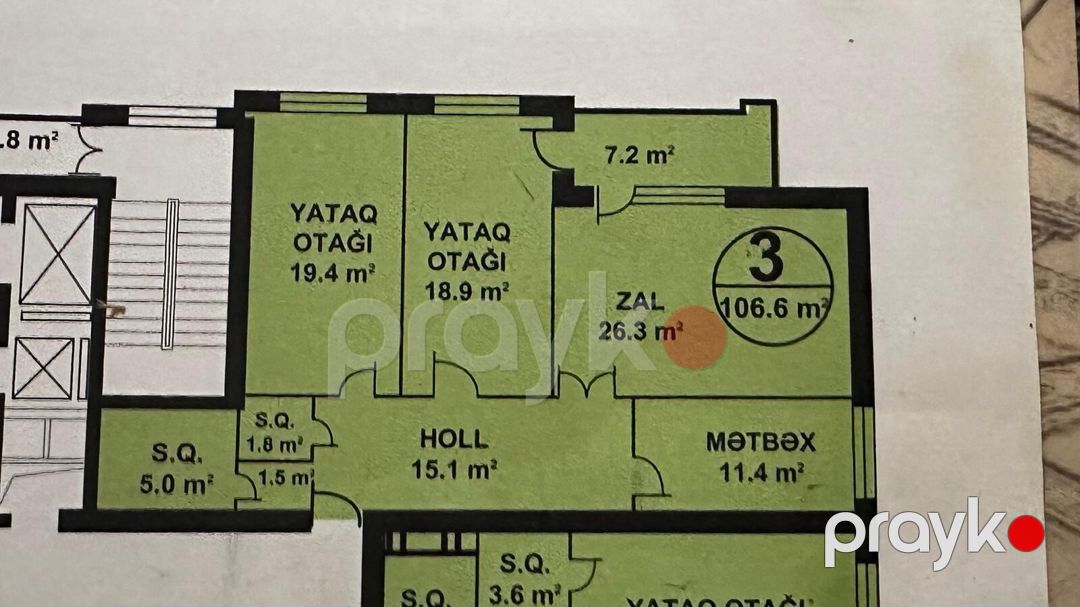 Satılır 3 otaqlı yeni tikili 110 m² — Mənzil, Bakı (4)