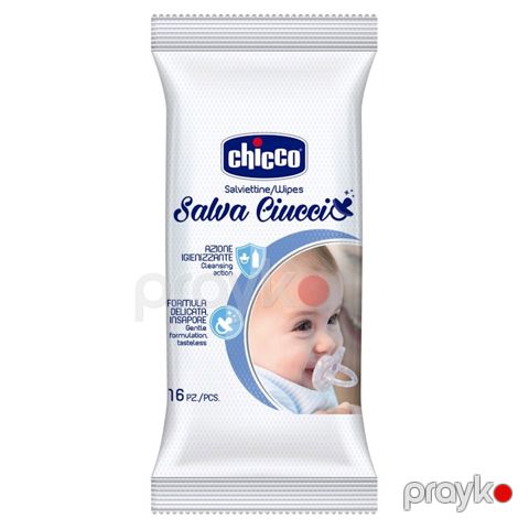 Uşaq nəm salfetləri Chicco Salviettine Salva Ciuccio 16 ədəd — Bakı