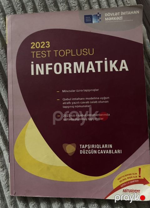 Məhsul: “İnformatika – 2023 Test Toplusu” (Dövlət İmtahan Mərkəzi) — Bakı