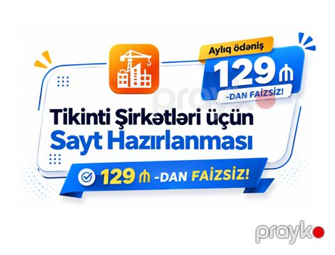 Tikinti şirkətləri üçün Web sayt hazırlanması — Bakı