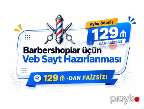 Barbershoplar üçün veb sayt hazırlanması — Bakı