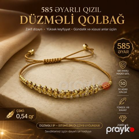 Qolbaq qadınlar üçün 5942, qızıl 585 əyar — Bakı
